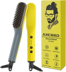 Lisseur à Barbe VIKICON Mini - Peigne Chauffant Ionique, Réglage 210°, Design Rétro Années 30